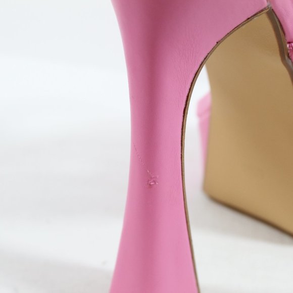 EGO Heat-Wave Knotted Detail Square Toe Lace Up Platform - Pink 8M - Picture 6 of 7